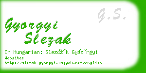 gyorgyi slezak business card